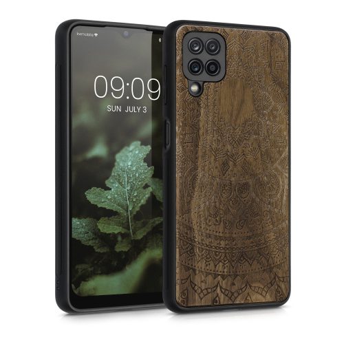 Kwmobile tok Samsung Galaxy A12 készülékhez, fa, barna, 55092.03