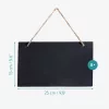 Set 8 Tablite din ardezie pentru mesaje Navaris, 25x15 cm, cu sfoara, maro, ardezie