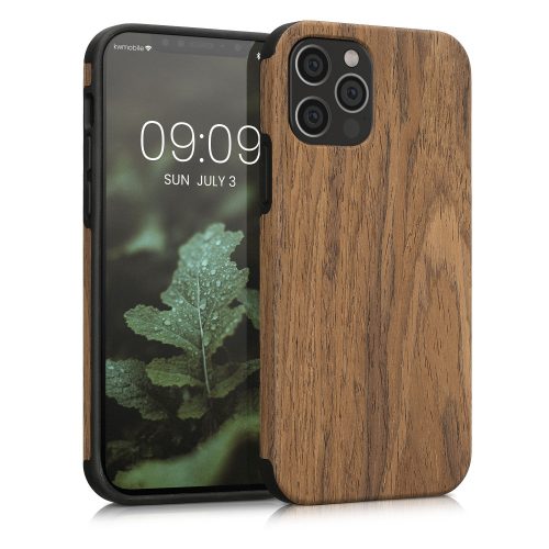 Kwmobile tok Apple iPhone 12/iPhone 12 Pro telefonhoz, fa, barna, 58298.01