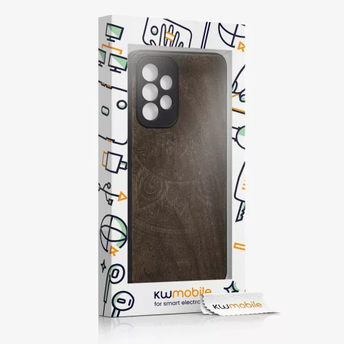 Kwmobile tok Samsung Galaxy A33 5G telefonhoz, fa, barna, 58316.03