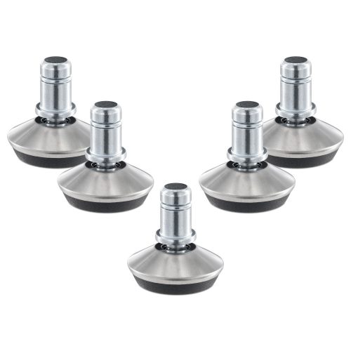 5 láb készlet irodai szék rúdhoz 10 mm, Kwmobile, ezüst/fekete, acél, 56093.05