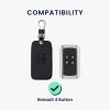 Autós kulcstartó tok Renault 4 gomboshoz - Smart Key, Kwmobile, Többszínű, Eco-bőr, 44637.67
