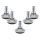 5 láb készlet irodai szék rúdhoz 11 mm, Kwmobile, ezüst/fekete, acél, 56094.05