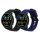 2 db szíjkészlet Xiaomi Mi Watch/Mi Watch Color Sport, Kwmobile, fekete/kék, szilikon, 58466.01