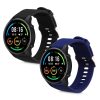2 db szíjkészlet Xiaomi Mi Watch/Mi Watch Color Sport, Kwmobile, fekete/kék, szilikon, 58466.01