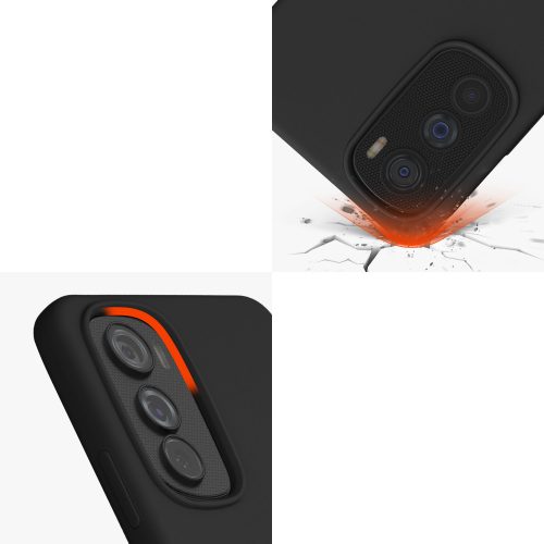 Kwmobile tok Motorola Edge 30-hoz, szilikon, fekete, 58537.01