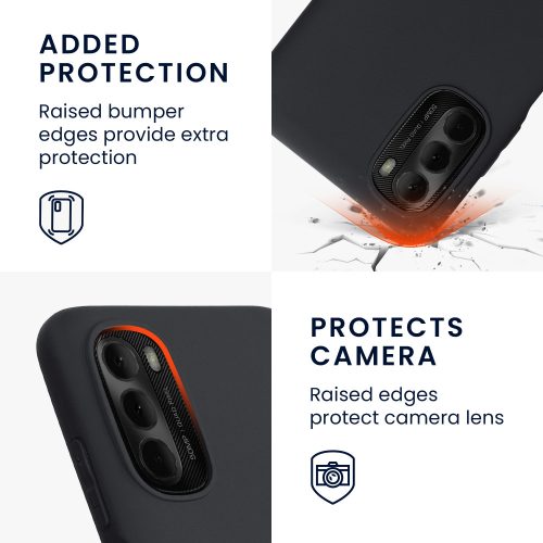 Kwmobile tok Motorola Moto G (2022), szilikon, fekete, 58530.47