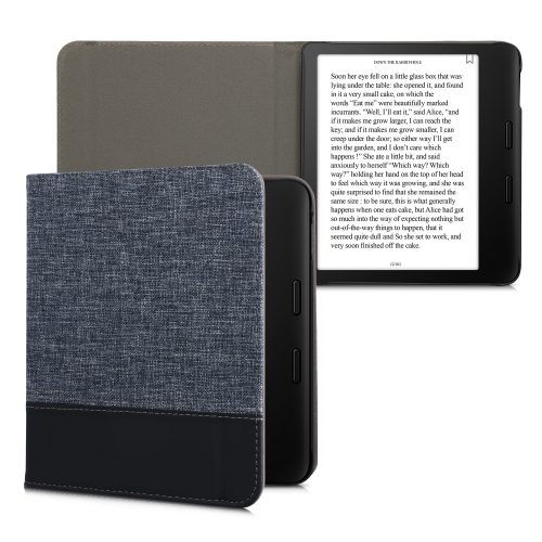 Borító Tolino Vision 6, Kwmobile, kék/fekete, textil, 57164.17