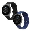 2 db szíj készlet: Huawei Watch GT 3 Pro (46 mm), Kwmobile, fekete/kék, szilikon, 58637.01