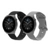 2 db szíj készlet Huawei Watch GT 3 Pro (46 mm), Kwmobile, fekete/szürke, szilikon, 58637.02 készülékhez