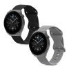 2 db szíj készlet Huawei Watch GT 3 Pro (46 mm), Kwmobile, fekete/szürke, szilikon, 58637.02 készülékhez