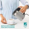 Fierbator de voiaj Navaris dublu perete, 1100W, 0,5L, portabil, ideal camping, gri, 48676.22
