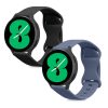 2 db szíj készlet Samsung Galaxy Watch 4 (40 mm)/Galaxy Watch 4 (44 mm)/Galaxy Watch 4 Classic (42 mm), Kwmobile, fekete/kék, szilikon, 58740.01 készülékhez
