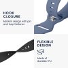 2 db szíj készlet Samsung Galaxy Watch 4 (40 mm)/Galaxy Watch 4 (44 mm)/Galaxy Watch 4 Classic (42 mm), Kwmobile, fekete/kék, szilikon, 58740.01 készülékhez