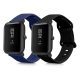 db pánt készlet Huami Amazfit Bip S/Amazfit Bip S Lite, Kwmobile, fekete/kék, szilikon, 58717.01