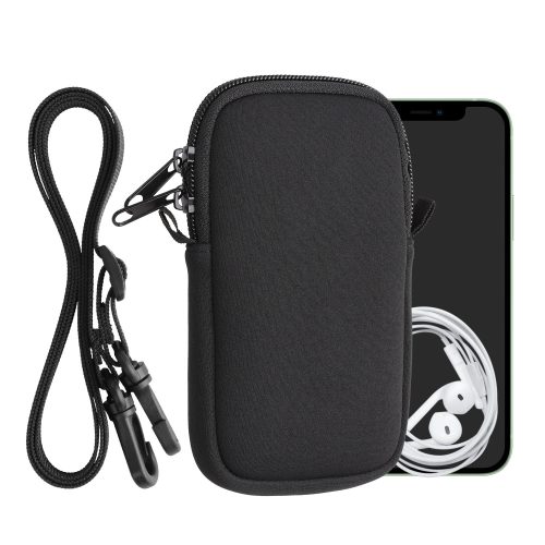 Kwmobile univerzális burkolat, M méret - 5,5 hüvelyk, neoprén, fekete, 58700.2.01