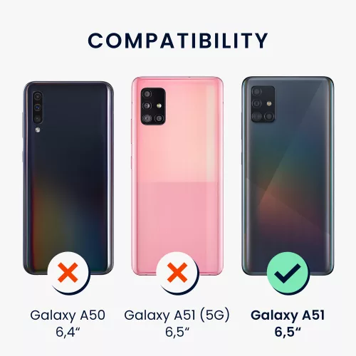 Kwmobile tok Samsung Galaxy A51, szilikon, narancssárga, 51197.191