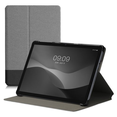 Tok a Huawei MatePad T10/MatePad T10s táblagéphez, Kwmobile, szürke/fekete, textil, 58774.01