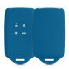 Autókulcs tok Renault 4 gomboshoz - Smart Key, Kwmobile, kék, szilikon, 48035.228