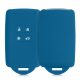 Autókulcs tok Renault 4 gomboshoz - Smart Key, Kwmobile, kék, szilikon, 48035.228