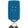 Autókulcs tok Renault 4 gomboshoz - Smart Key, Kwmobile, kék, szilikon, 48035.228