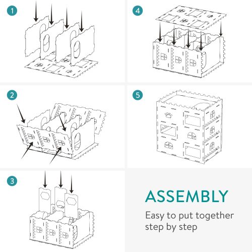 Ház macskáknak Navaris, karton, barna, 58836.01