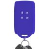 Autókulcs fedél Renault 4 gombokhoz - Smart Key, Kwmobile, kék, szilikon, 48035.134