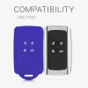 Autókulcs fedél Renault 4 gombokhoz - Smart Key, Kwmobile, kék, szilikon, 48035.134