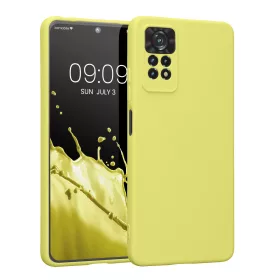   Kwmobile tok Xiaomi Redmi Note 11 Pro/Redmi Note 11 Pro 5G telefonhoz, szilikon, sárga, 57919.165