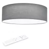 Plafoniera LED tavan Navaris, 22W, diametru 32 cm, telecomanda, gri/gri deschis, plastic/metal