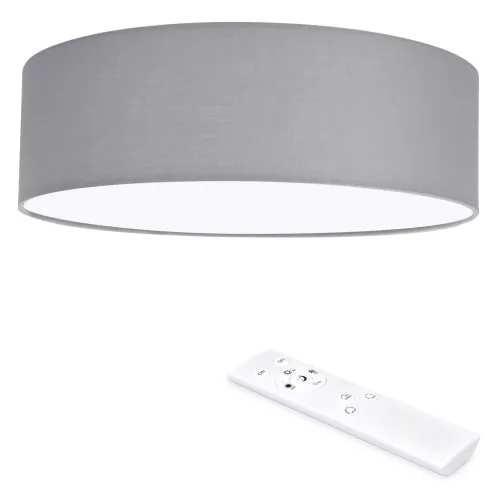 Plafoniera LED tavan Navaris, 22W, diametru 32 cm, telecomanda, gri/gri deschis, plastic/metal