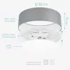 Plafoniera LED tavan Navaris, 22W, diametru 32 cm, telecomanda, gri/gri deschis, plastic/metal