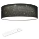 Plafoniera LED Navaris efect stele, 22W, diametru 32 cm, telecomanda, gri/gri inchis, plastic/metal
