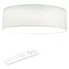 Plafoniera LED tavan Navaris, 22W, diametru 32 cm, telecomanda, 25000h, alb, textil/metal