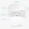 Plafoniera LED tavan Navaris, 22W, diametru 32 cm, telecomanda, 25000h, alb, textil/metal