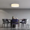 Plafoniera LED tavan Navaris, 22W, diametru 32 cm, telecomanda, 25000h, alb, textil/metal