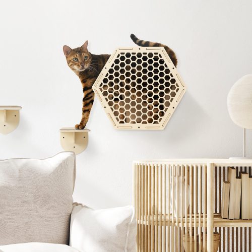 Navaris macska mászóbútor, Bézs, Fa, 58934.04