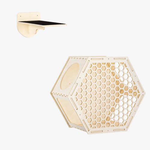 Navaris macska mászóbútor, Bézs, Fa, 58934.04