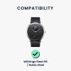 2 db pánt készlet Withings Steel HR/Nokia Steel, Kwmobile, fekete/szürke, szilikon, 58993.01