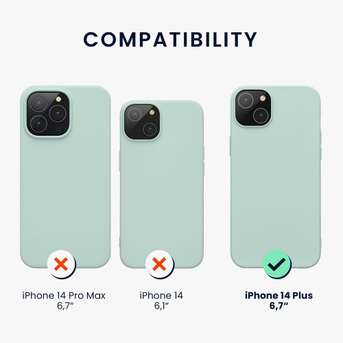 Kwmobile tok Apple iPhone 14 Plus telefonhoz, szilikon, zöld, 59080.200