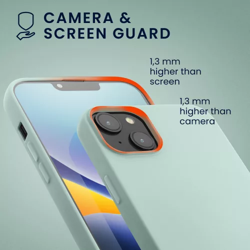 Kwmobile tok Apple iPhone 14 Plus telefonhoz, szilikon, zöld, 59080.200