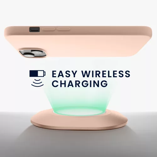 Kwmobile tok Apple iPhone 14 telefonhoz, szilikon, krémszínű, 59079.225