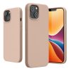 Kwmobile tok Apple iPhone 14 telefonhoz, szilikon, krémszínű, 59071.225