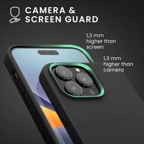 Kwmobile tok Apple iPhone 14 Pro Max telefonhoz, szilikon, fekete, 59074.01