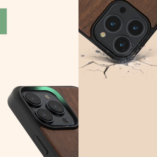 Kwmobile tok Apple iPhone 14 Pro Max készülékhez, fa, barna, 59127.01