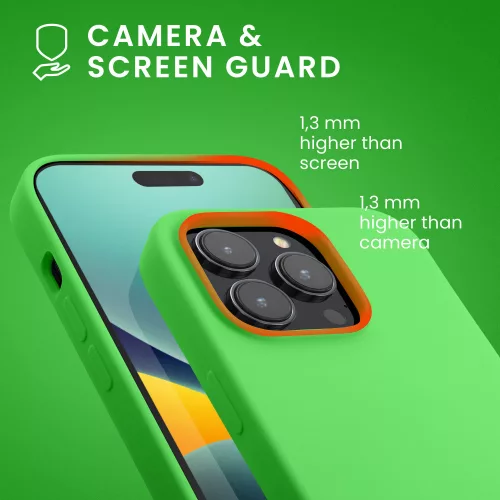 Kwmobile tok Apple iPhone 14 Pro telefonhoz, szilikon, zöld, 59073.159