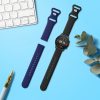 2 db szíj készlet Xiaomi Mi Watch/Mi Watch Color Sport, Kwmobile, fekete/kék, szilikon, 59164.01