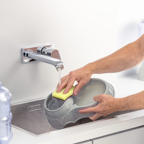 1x automata ételadagolóból és 1x automata vízadagolóból álló készlet kutyáknak/macskáknak, szürke, 3.8l, 48332.19