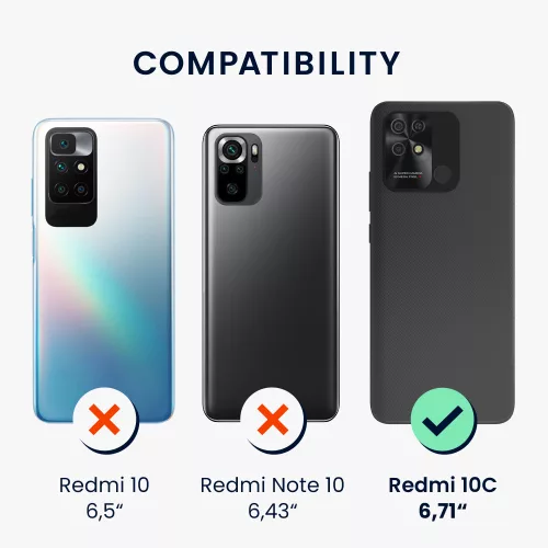 Kwmobile tok Xiaomi Redmi 10C, szilikon, kék, 59231.202