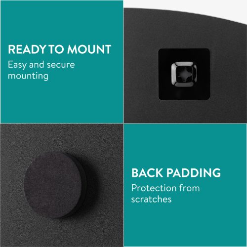 Oglinda decorativa ondulata Navaris, fara rama, design squiggle, 75x52 cm, multicolor, sticla/metal